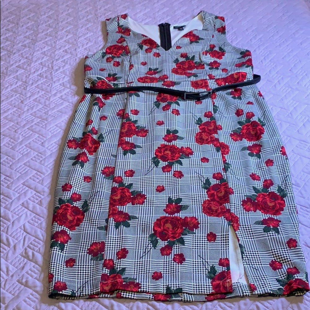 Torrid plaid and floral dress